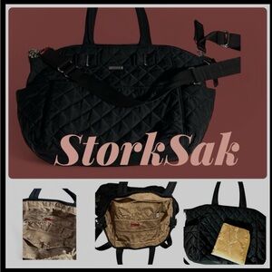Black Quilted Baby StorkSak